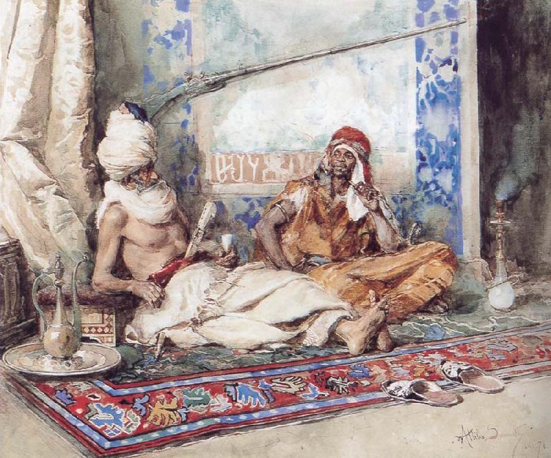 Attilio Simonetti Arabs in an interior china oil painting image